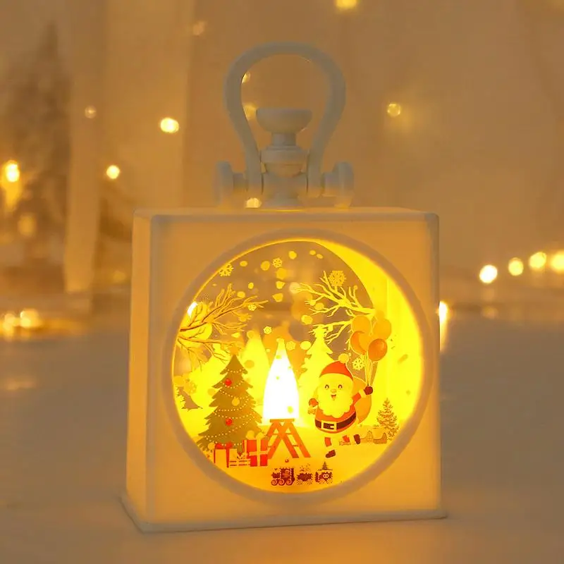 Outdoor Hangings Christmas Lantern Led Light Ornament able Lamp with Flameless Candle Led Light Ornament Christmas Decorations