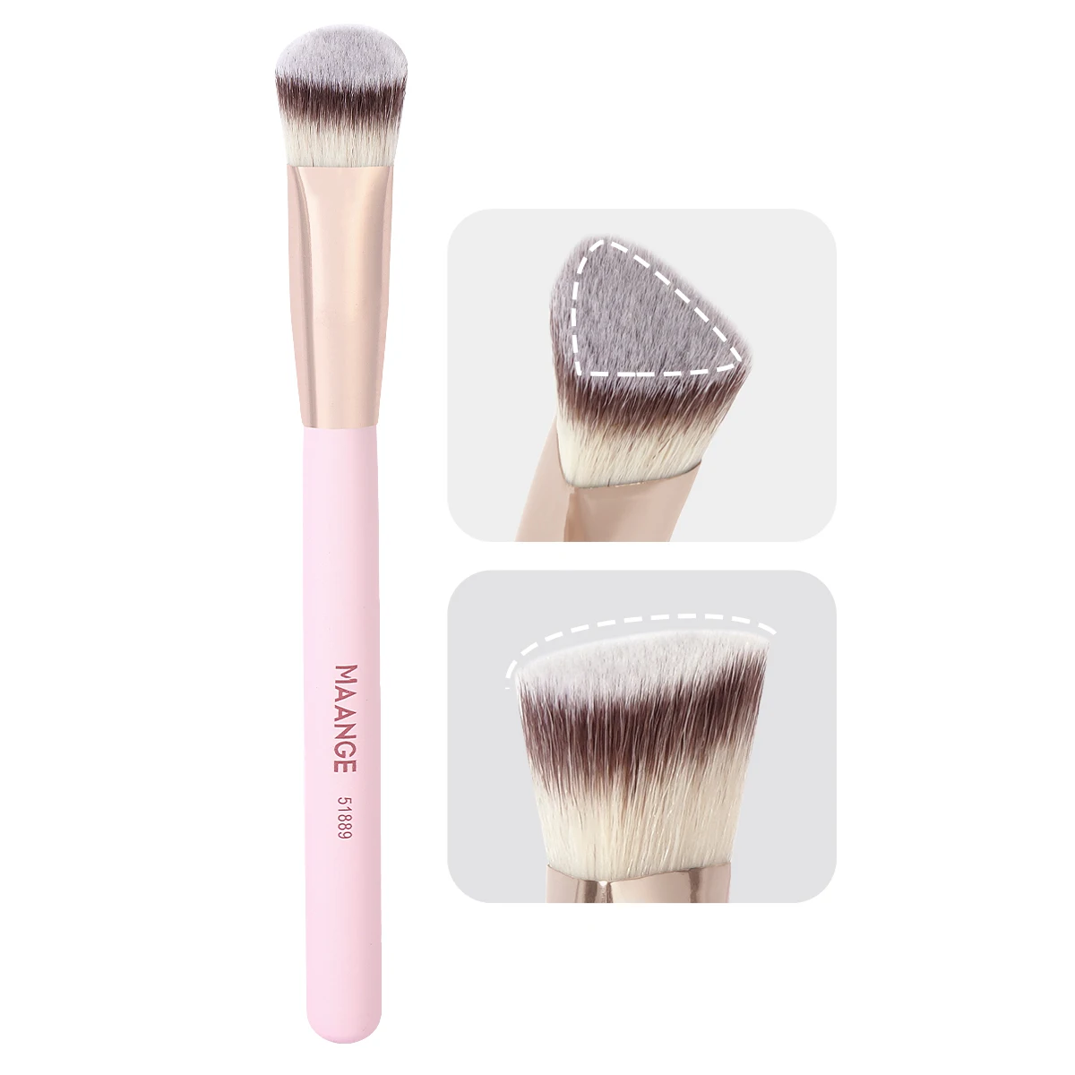 MAANGE Under Eye Concealer Makeup Brush Triangle Foundation Brush for Liquid Cream Blending Concealing Cosmetic Makeup Tools