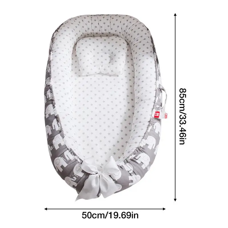 Baby Lounger Nest Portable Baby Nest Bed For Girls Boys Cotton Crib Toddler Bed Baby Nursery Carrycot Co Sleeper Bed 85x50cm