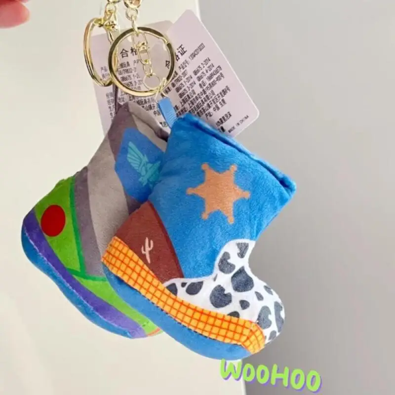 Disney Toy Story Woody Buzz Lightyear PP coton bottes porte-clés sac à dos portefeuille peluche pendentif dessin animé créatif fermeture éclair décoration