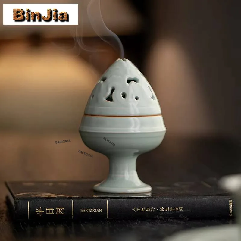 Yaozhou Kiln Boshan Incense Holder Mist Smoking Steamers Incense Burners Consecrate Censer Tea Ceremony Accessories Decoration