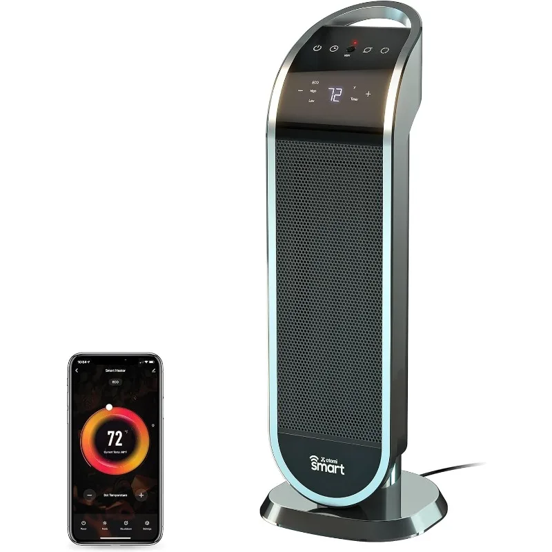 

25" WiFi Portable Tower Space Heater - 2nd Gen, 1500W, Oscillating, 750 Sq. Ft. Coverage Beeping Sound Removed