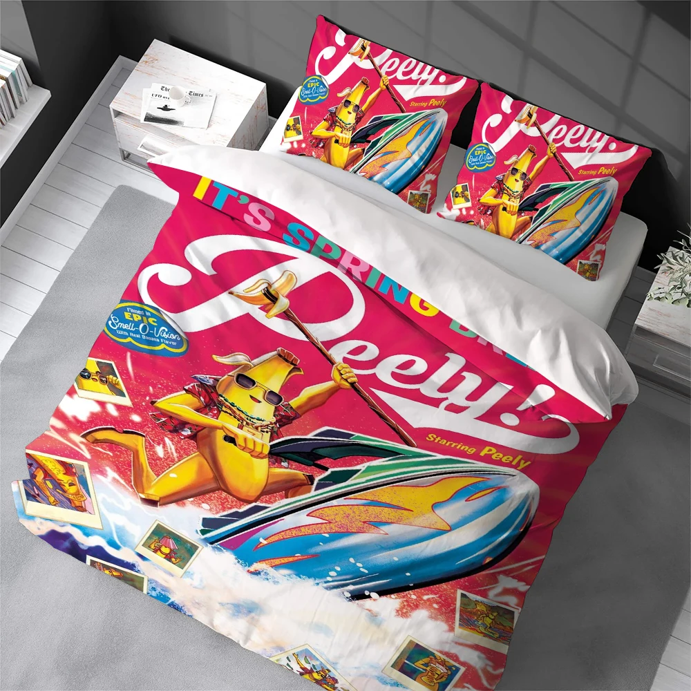 

Комплект постельного белья Game F-FORTNITE: пододеяльник, 3 предмета, мягкий хлопок, для дома, студенческого общежития, подарок