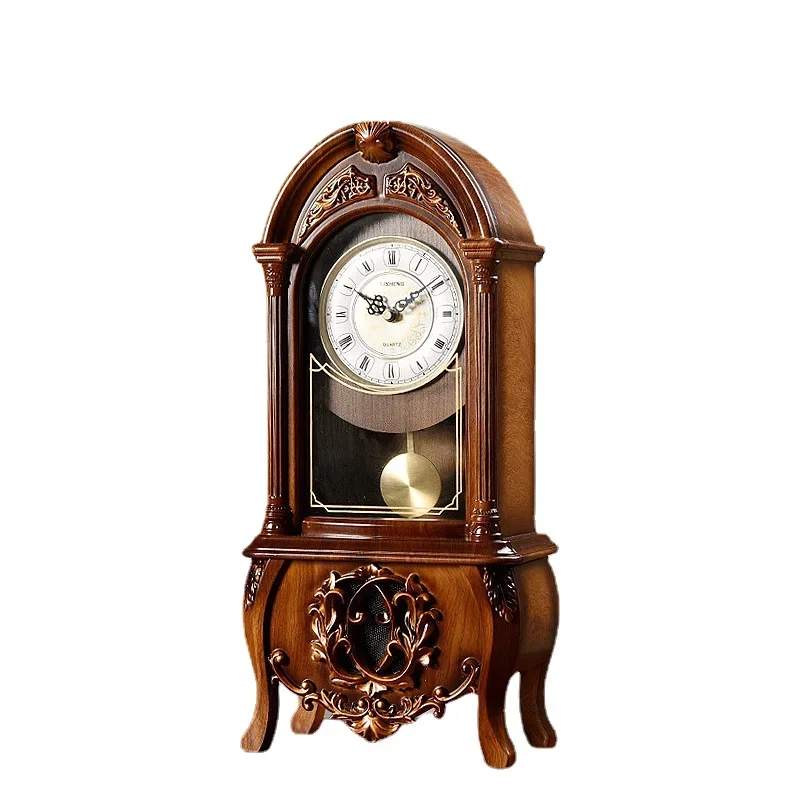 Nordic Table Clock Retro Luxury Desk Clock Vintage Mechanical Tell The Time Living Room Bedroom Bedside Home Decoration Gift