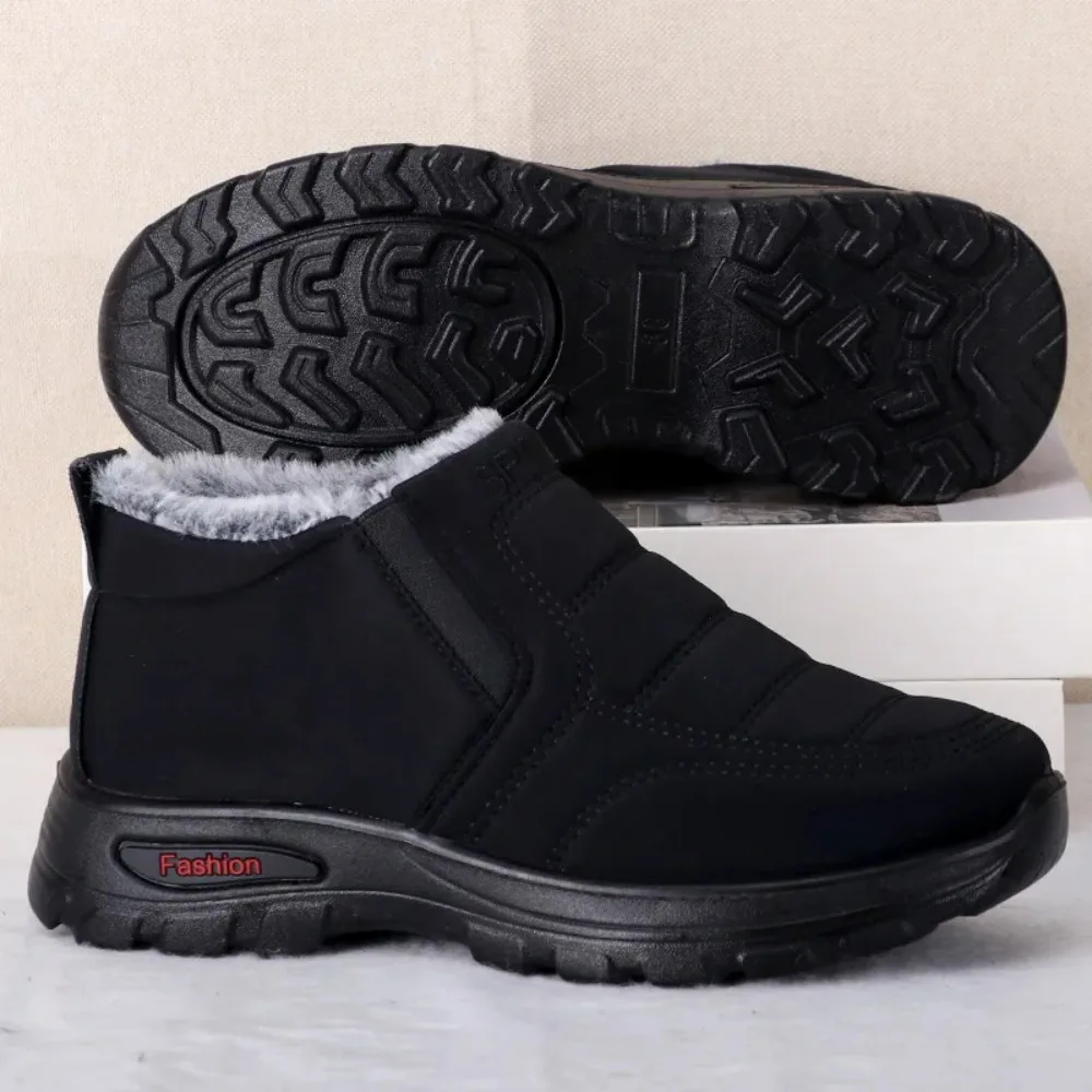 Winter Boots Snow Hiking Boots Women Men Outdoor Warm Fur Lined Waterproof Snow Ankle Boots Winter Barefoot Shoes
