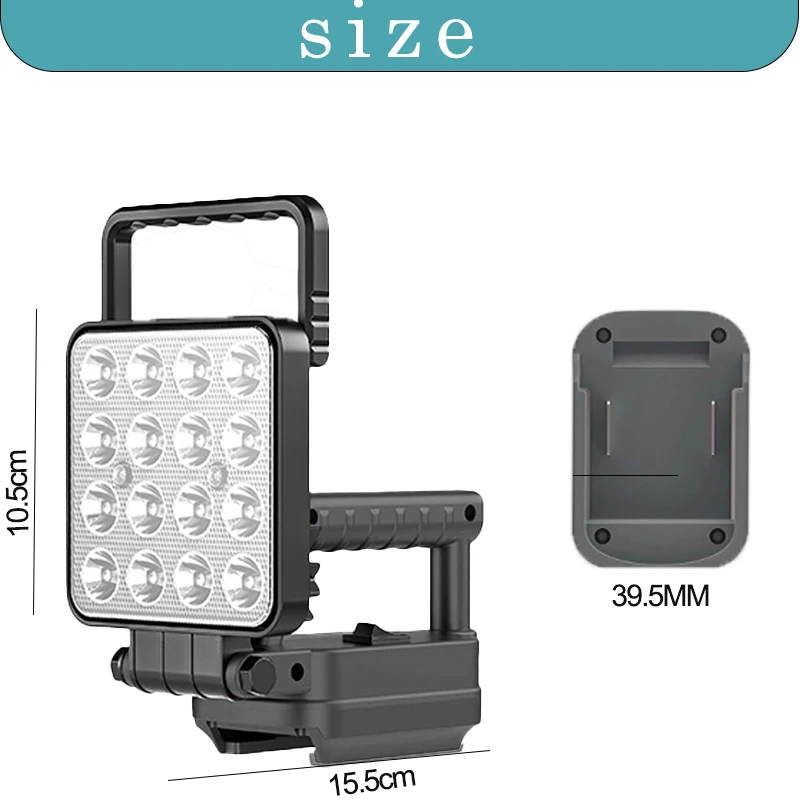 Led Light For Makita Battery 4In Portable Spotlight 2 USB Cordless Outdoor Work Fishing Handheld Emergency Tool Light No Battery