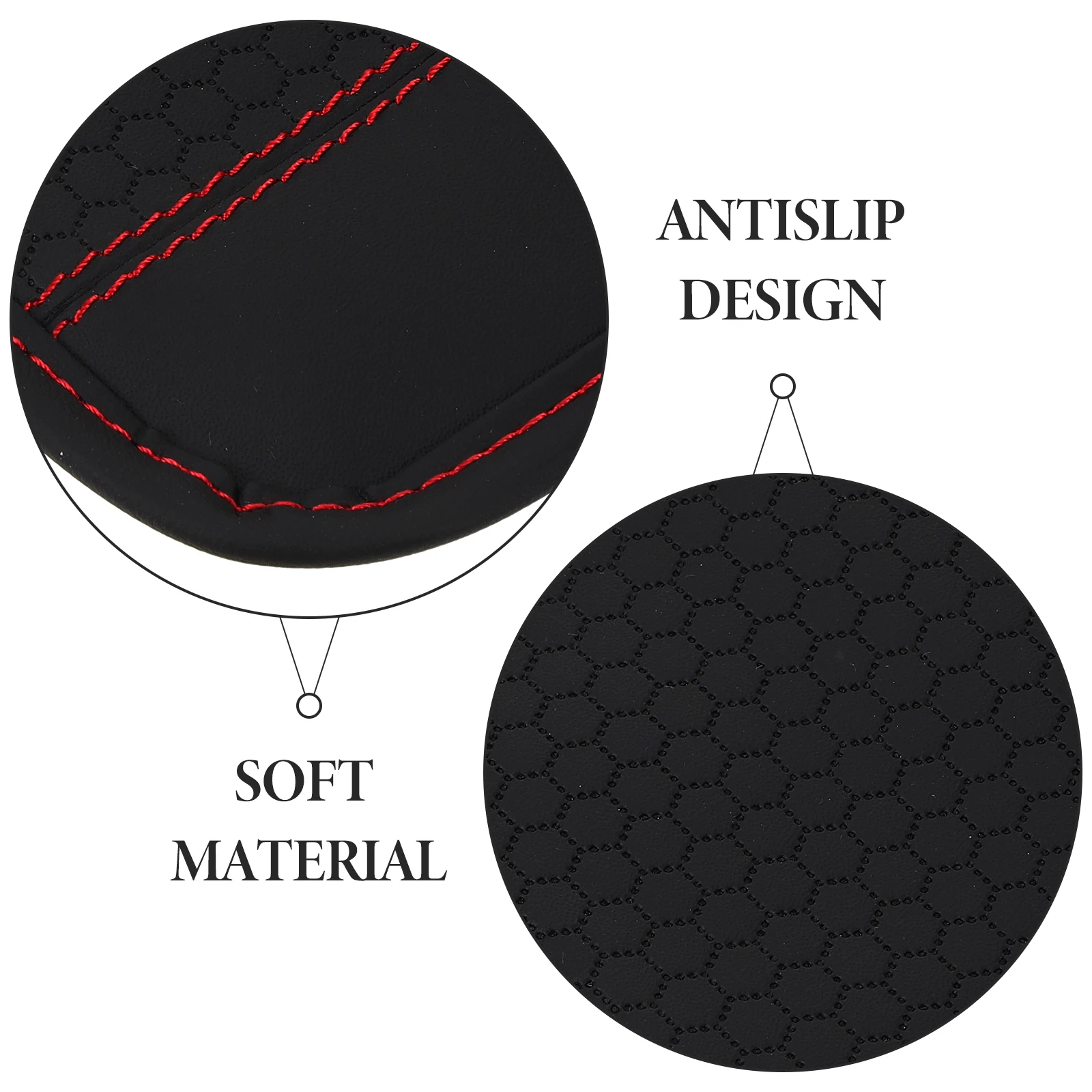 

Car Armrest Pad Black Red Stitching Non Slip Console Cover Central Hand Rest Cushion Automotive Armrest Pads Center Console