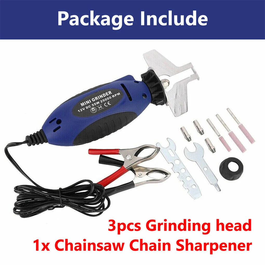 

Portable 12V Chain Saw Sharpener For Garden And Hand Saw Chain Efficient And Easy-to Knife Sharpener Sharpen Chain 25000RPM