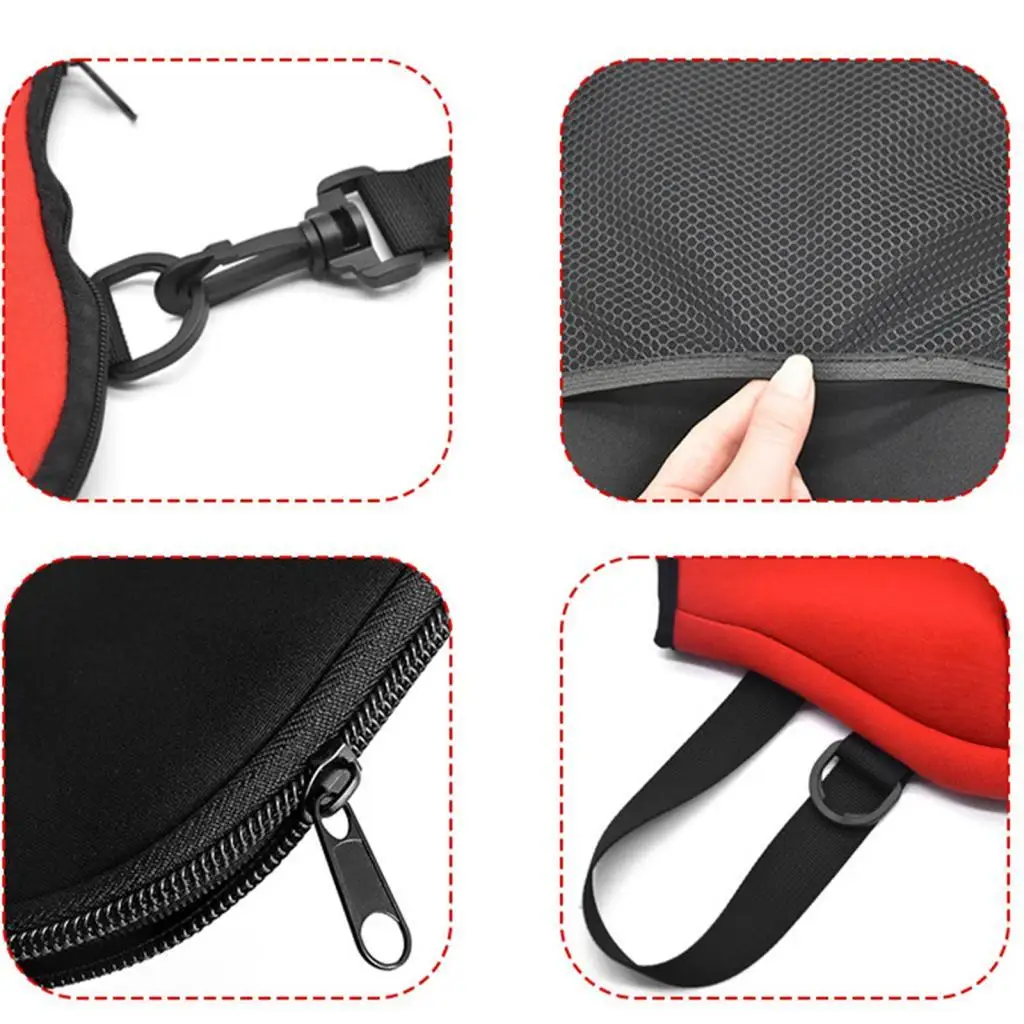 

Racket Cover with Hook Portable Accessories Zipper Protective Pickleball Protection Men Women Racket Sleeve for Practice Outdoor