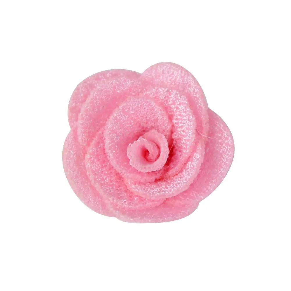 20PCS New Mesh Mesh Rose Flower 9 Colors Soft Sewing Patches 30mm Applique for DIY Clothes Hair Hat Shoes