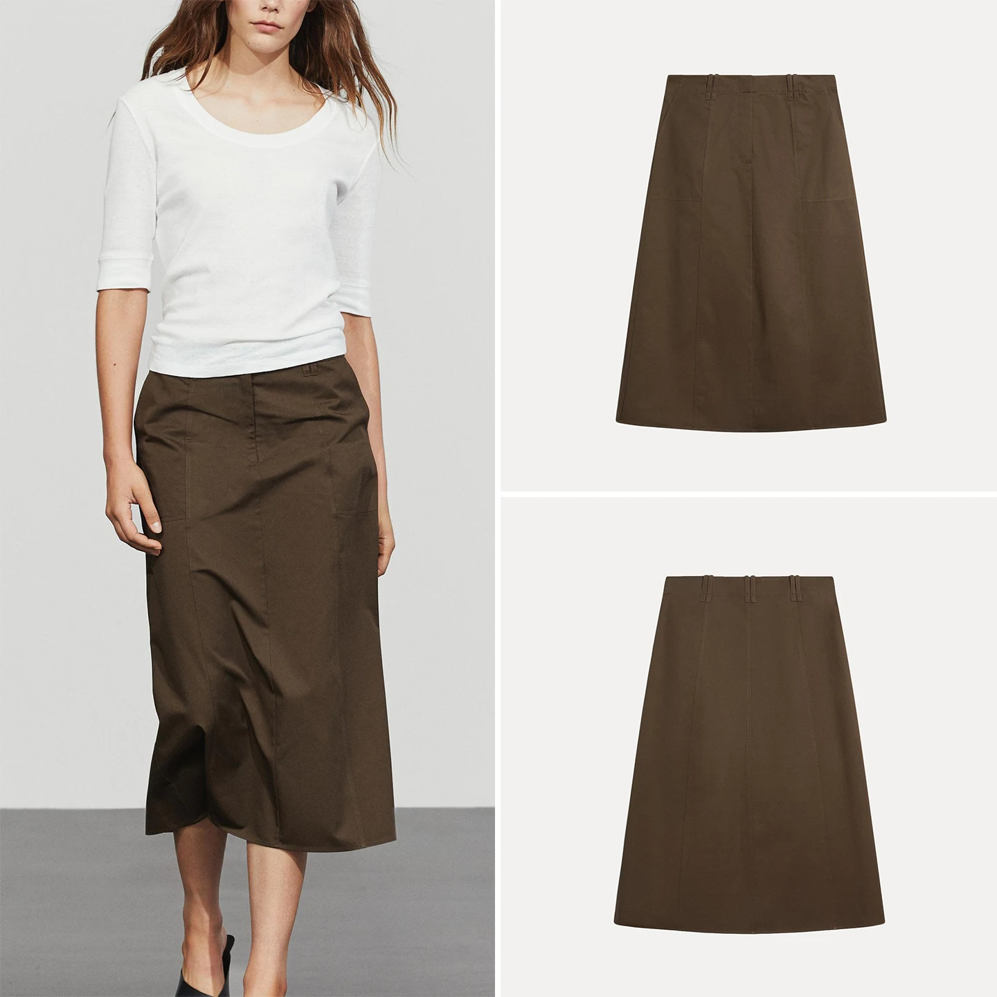 Fashionable Retro Versatile Mid-Length Half Skirt for Women New 2026 Autumn Collection High Waist Other Material Other Process