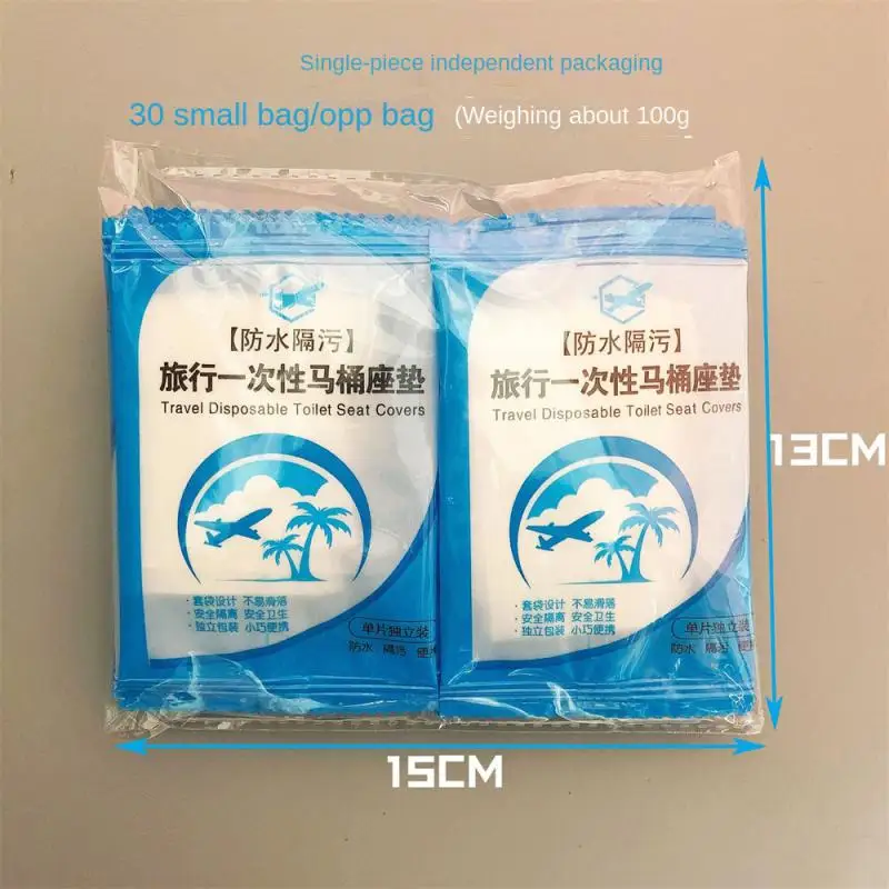 Travel Hotel Disposable Toilet Seat Cover Mat Plastic Waterproof Toilet Cover Cushion Paper Toilet Cover Bathroom Accessiories