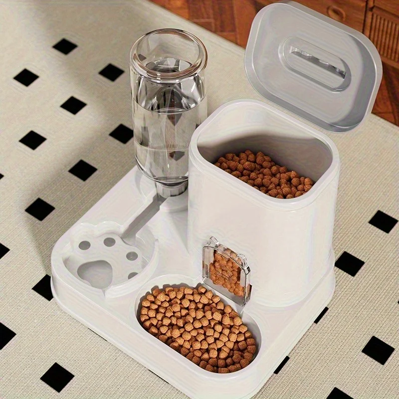 2-in-1 automatic pet feeder and water dispenser for cats and dogs