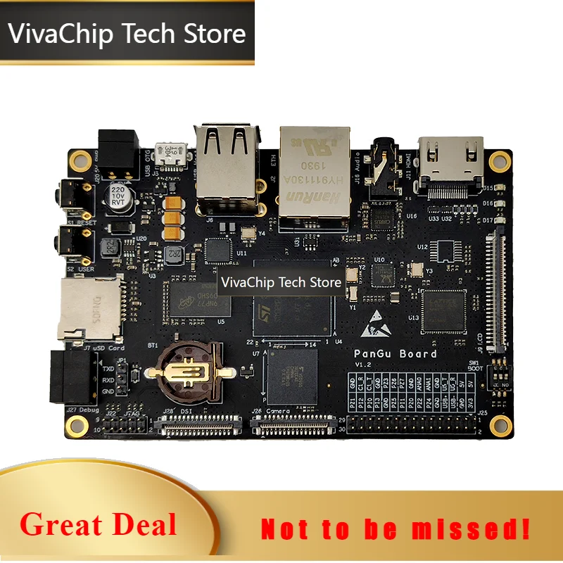 VivaCTPanGu STM32MP157 Linux Development Board Python3 Qt5