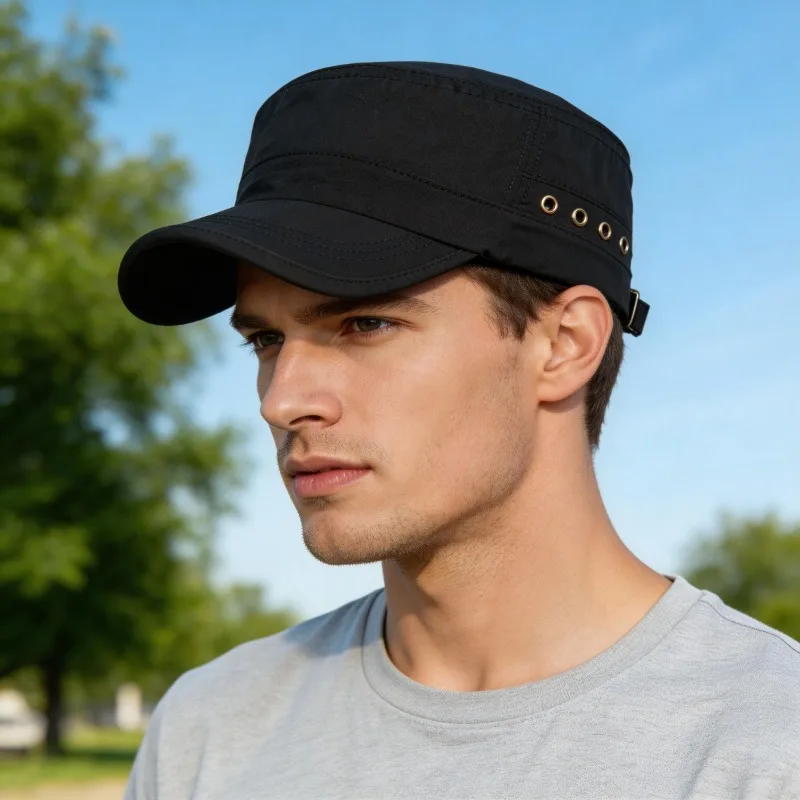 

Быстросохнущая кепка с плоским верхом для мужчин, дышащая, легкая, бейсболка для лета, для активного отдыха и бега