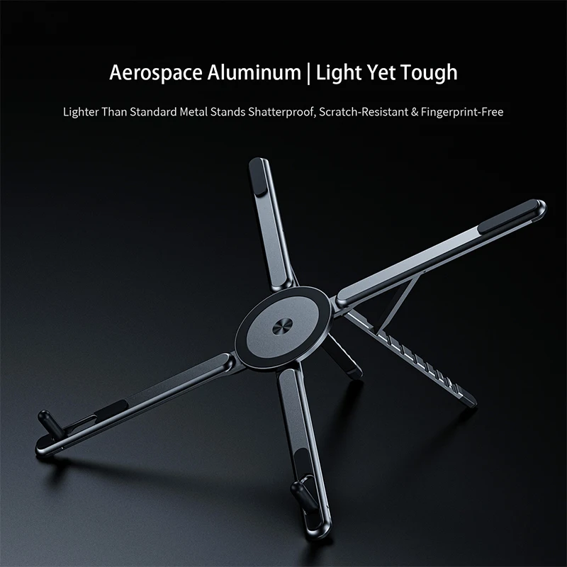 Mobile Phone Magnetic Metal Folding Stand for Magsafe Laptop Stand Portable Tablet Stand iPad Desktop Stand