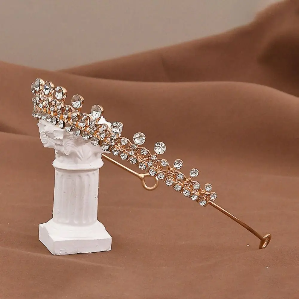 

Диадема-украшение для волос: Сверкающая хрустальная корона для невесты, элегантное свадебное украшение для волос, роскошная тиара принцессы для вечеринок