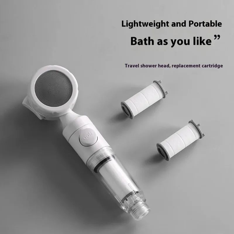 Portable Travel Filtered Shower Head 3 Modes Universal Shower Spray Shower Accessory Household Handheld Shower Nozzle