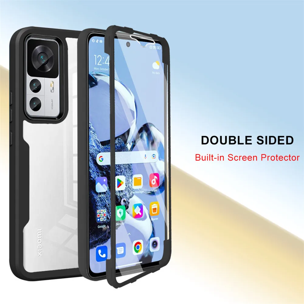 360 Full Protection Case For Xiaomi Redmi 9A 9C 10 10C Note 9 10 11 11T Pro 10s K40 12 Pro Lite Double-Sided POCO X3 F3 F5 Cover