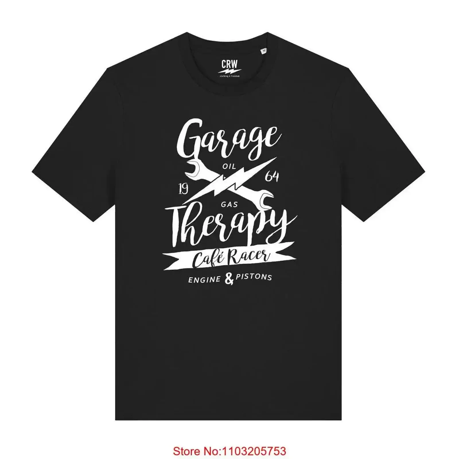 

Café Racer Jersey Motorcycle Vintage Motorbike Garage Therapy Man T shirt vintage Washed Soft designer clothes graphic