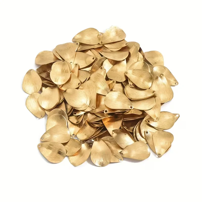 20pcs/50pcs Primitive Brass Bracelet Necklace DIY Jewelry Making Accessories Single Hole Geometric Curved Surface
