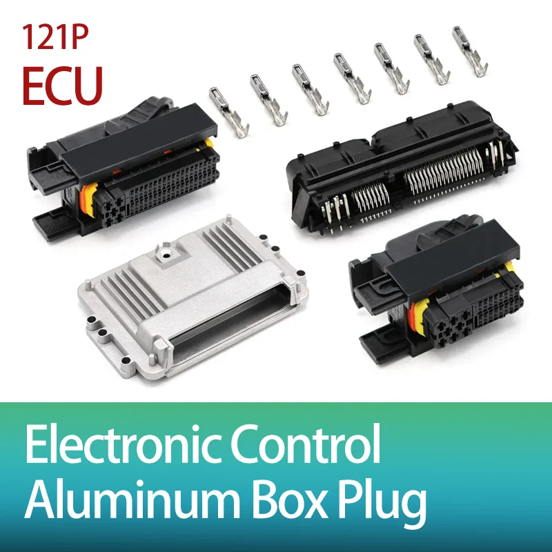 1/5/100 sets 121P ECU electronic control unit control system shell connector circuit board matching Controller Aluminum Box Plug