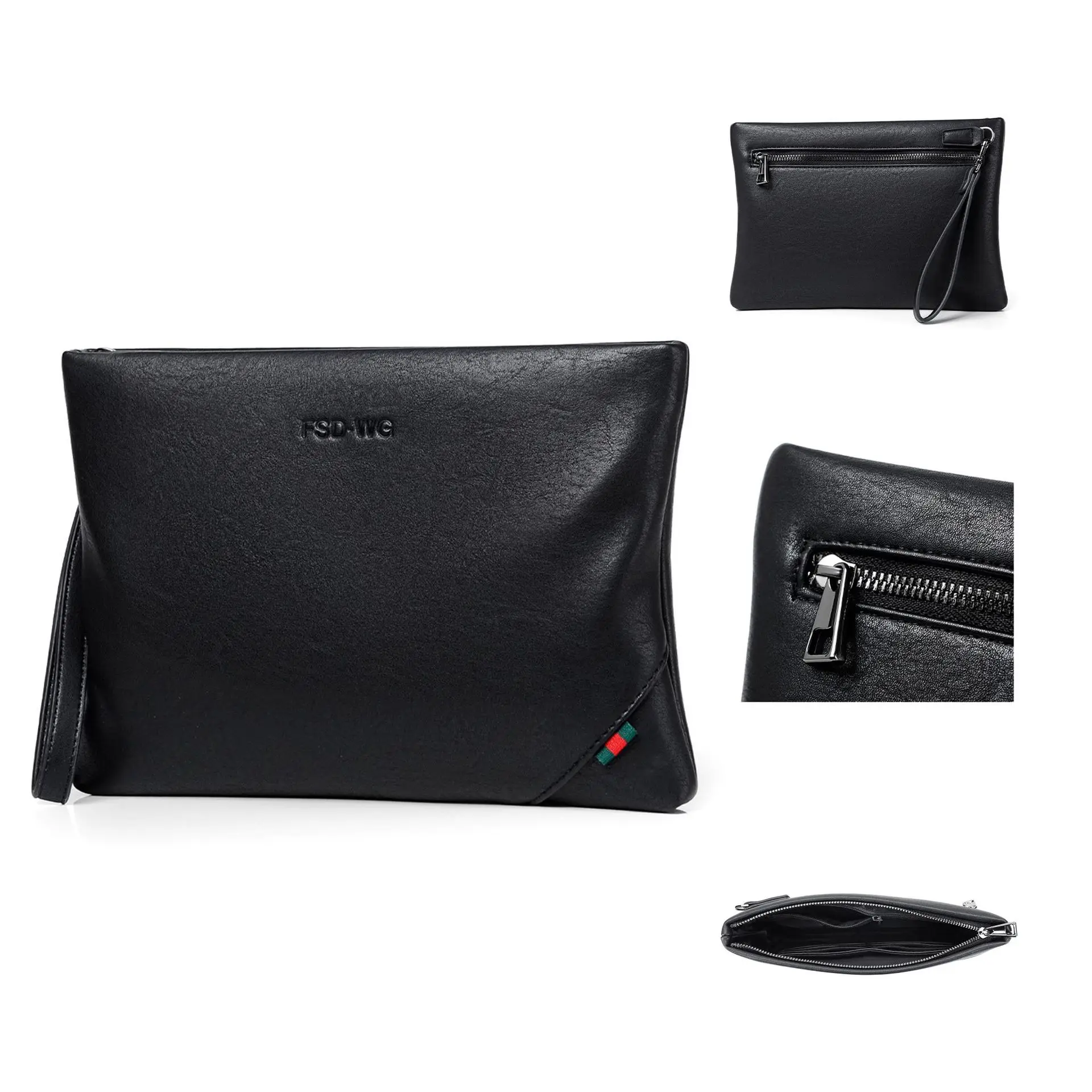 High End Luxury Fashionable Men's Handbag Embossed Envelope Bag Clutch Business PU Men's Large Capacity Envelope Messenger Men