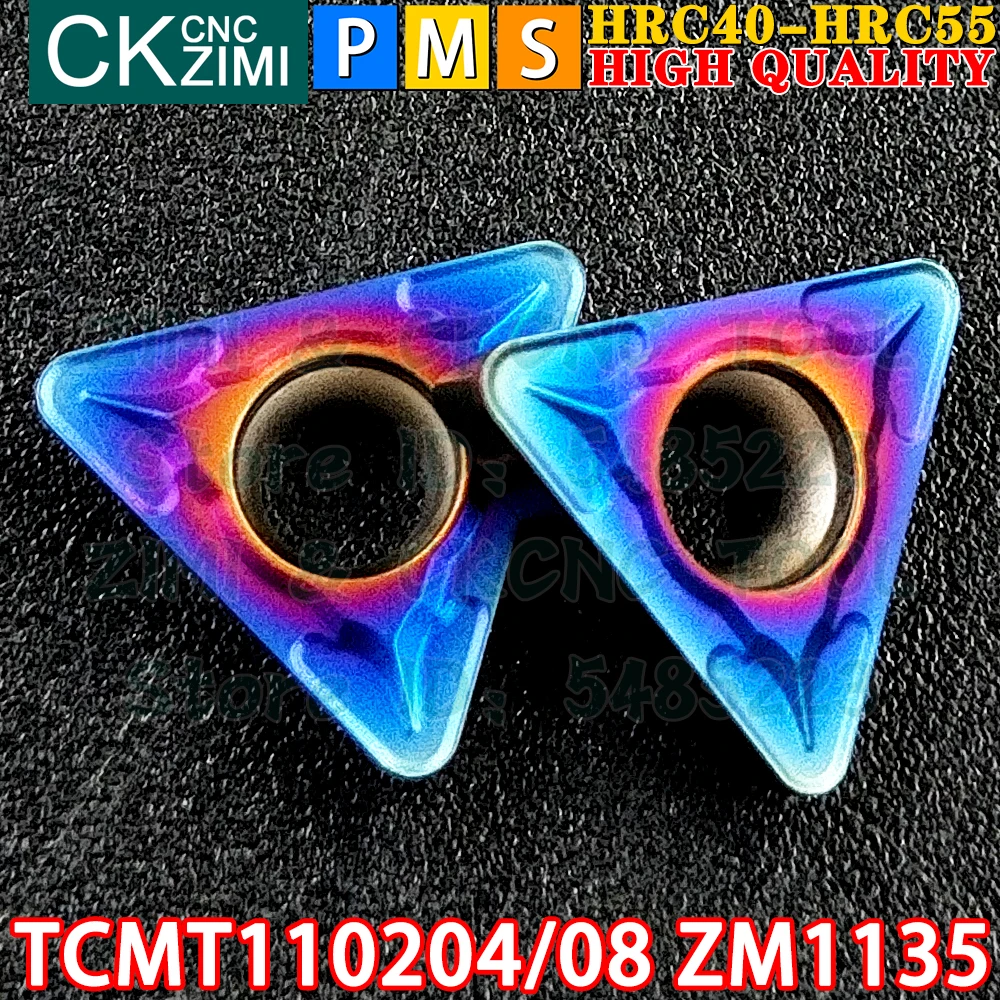TCMT110204 ZM1135 TCMT110208 ZM1135 TCMT21.51 TCMT21.52 Inserti in metallo duro Inserti per tornitura interni esterni Utensili Utensili da taglio per tornio in metallo CNC TCMT 1102 TCMT1102 Strumenti di falegnameria