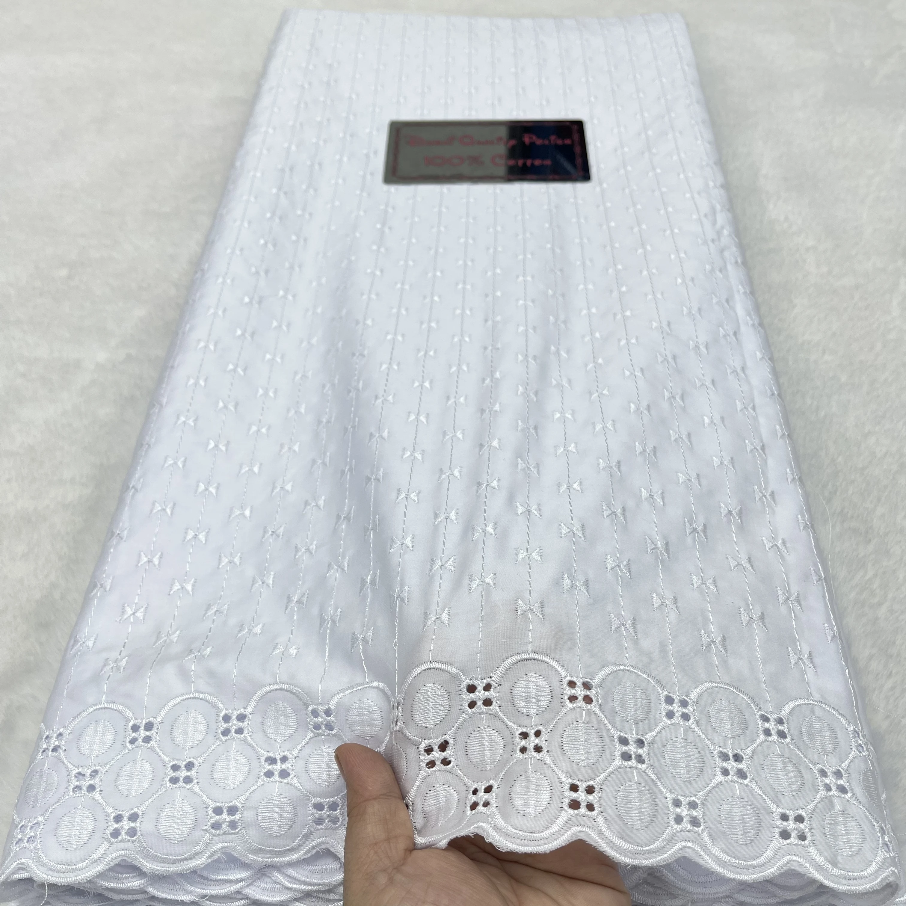 

2025 New 100% Cotton Lace Fabrics Luxurious Embroidery Lace High Quality Polish Lace Fabric African Men Lace For Wedding Dresses