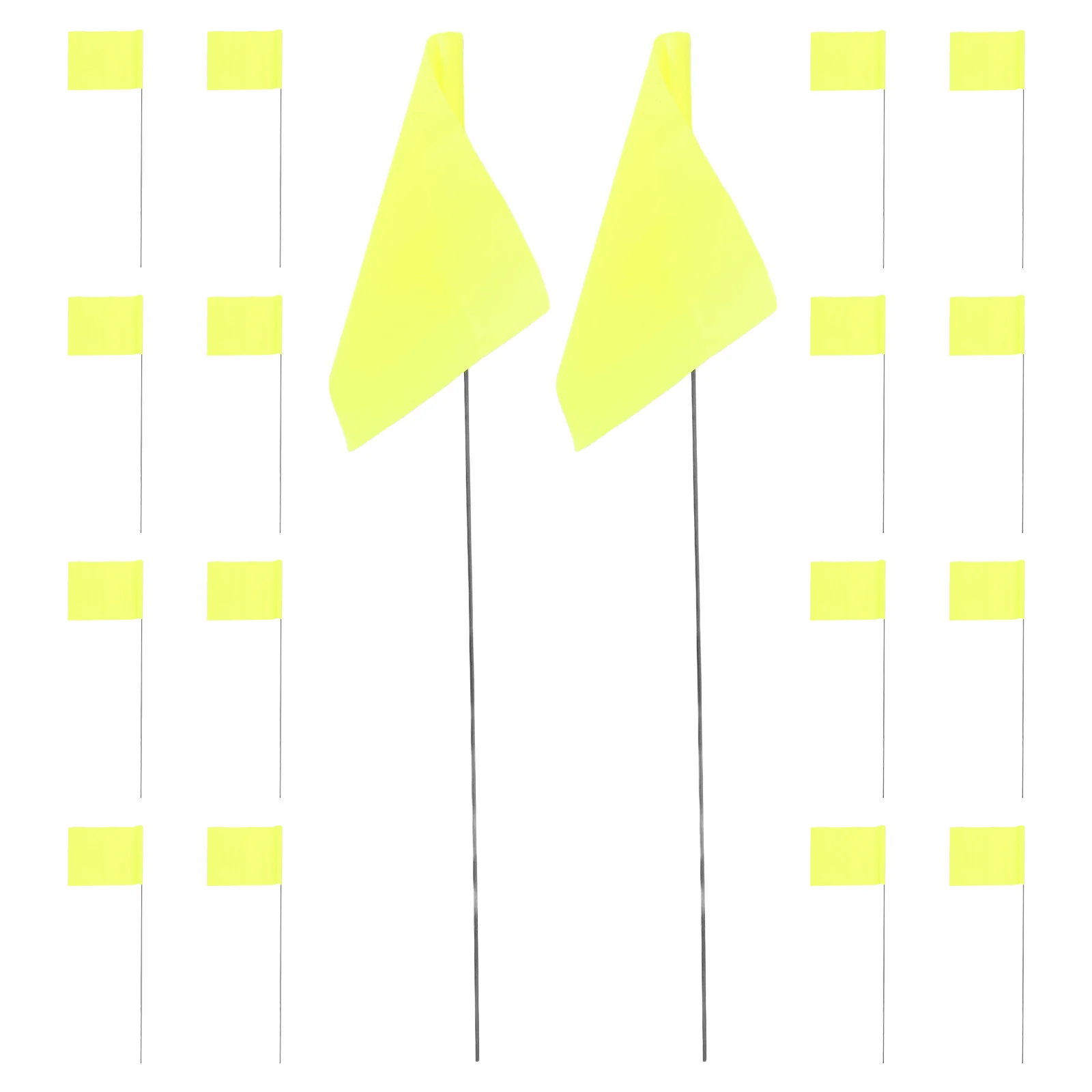 

50pcs Landmark PVC Durable Marker Flags for Lawn Yard Garden Irrigation Dog Training Triangular Flags Bright Color
