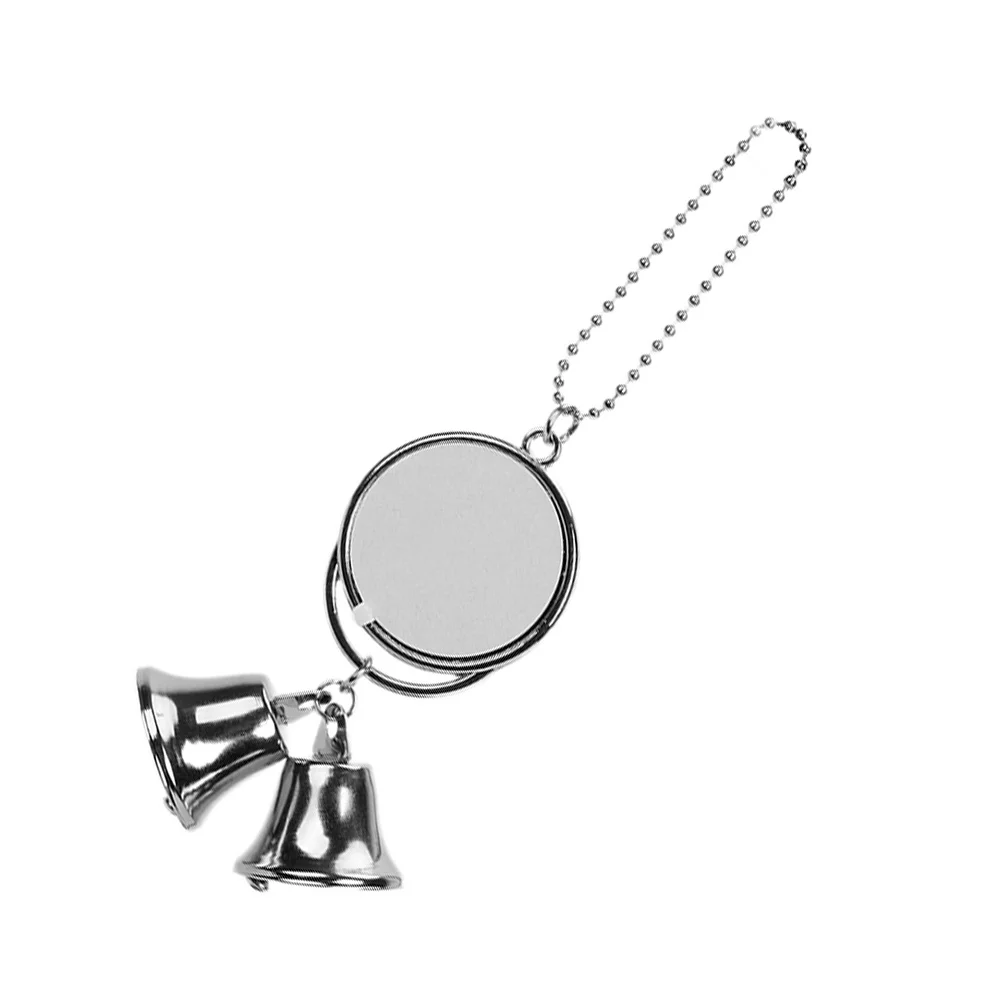 

Car Hanging Decor Mini Bells Rear View Mirror Charm Pendant Silver Car Decoration Vehicle Ornament Simple Lovely