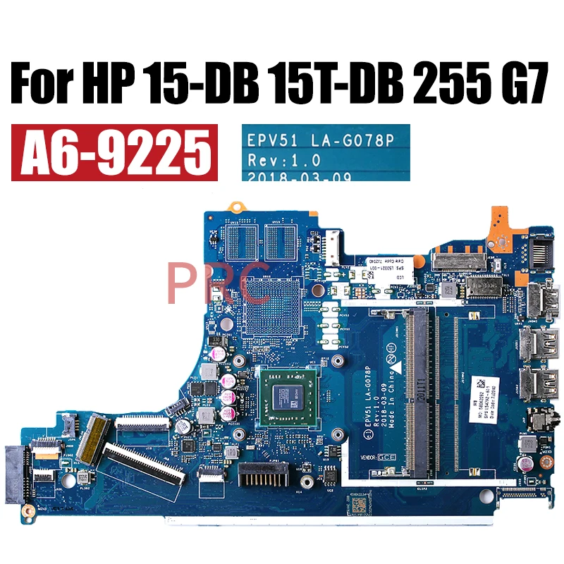E2-9000/A4-9125/A6-9225 CPU For HP 15-DB 15T-DB 255 G7 Notebook