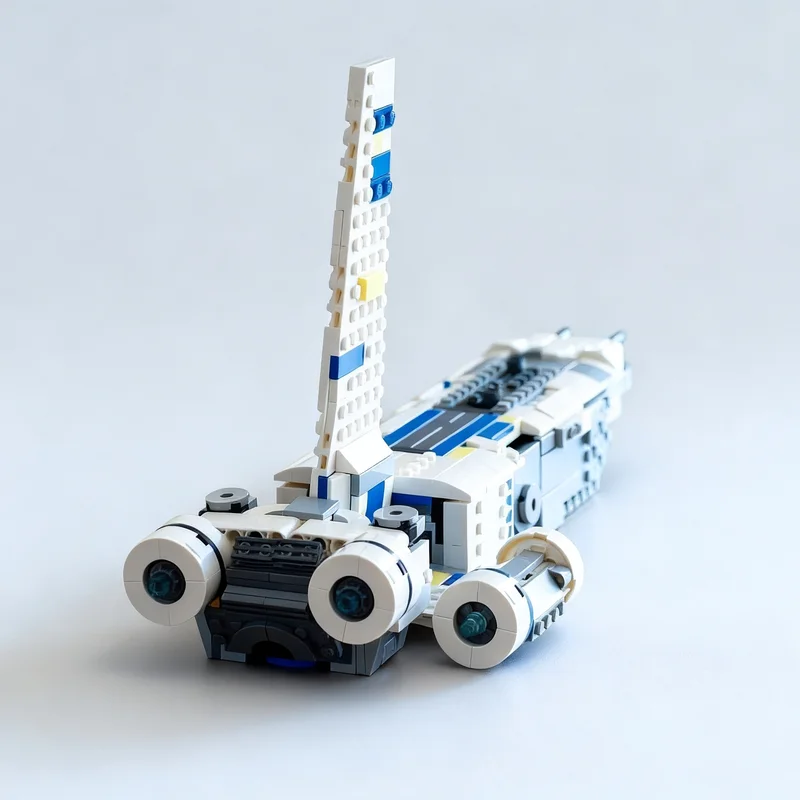 509Parts Sci Fi Interstellar Exploration Spaceship MOC Space Aircraft Building Blocks Model DIY Assembly Toy For Birthday Gifts