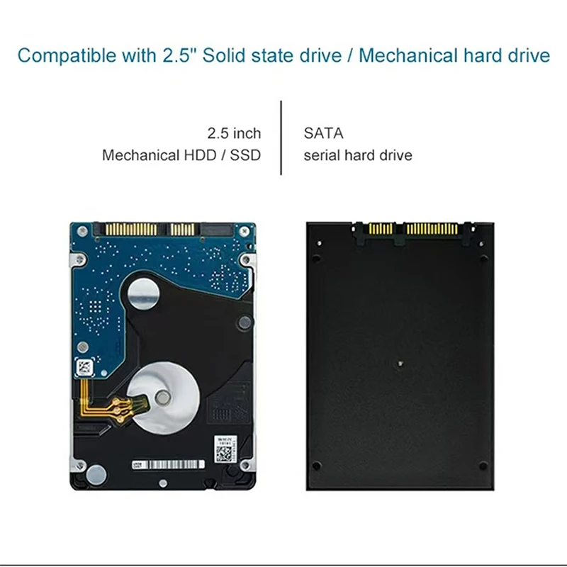 SSD de 2,5 polegadas para adaptador de gabinete rígido de caixa para USB 2.0/3.0