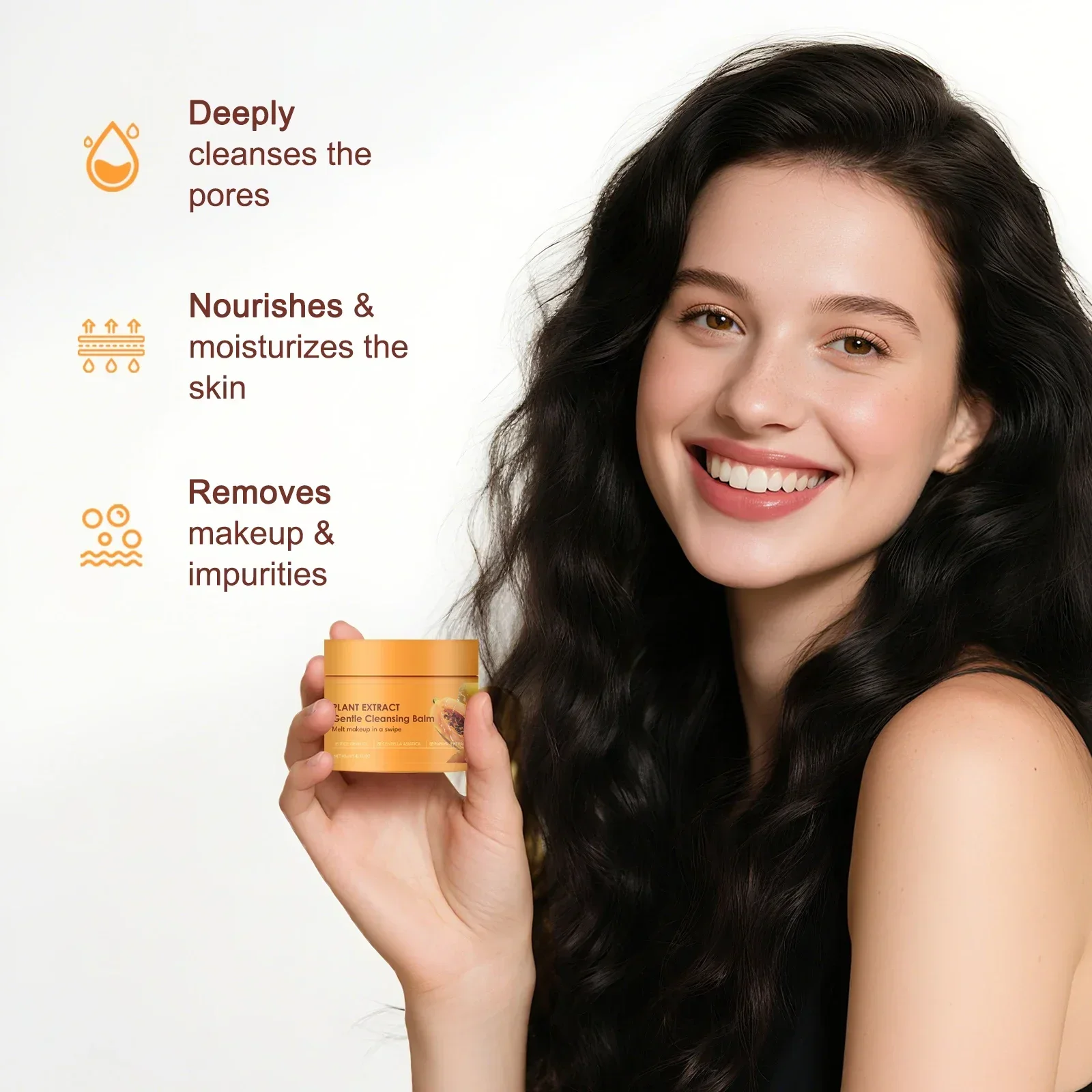 Krem do demakijażu z papaią z enzymem papaiową do delikatnego usuwania makijażu i głębokiego oczyszczania porów od osadu.