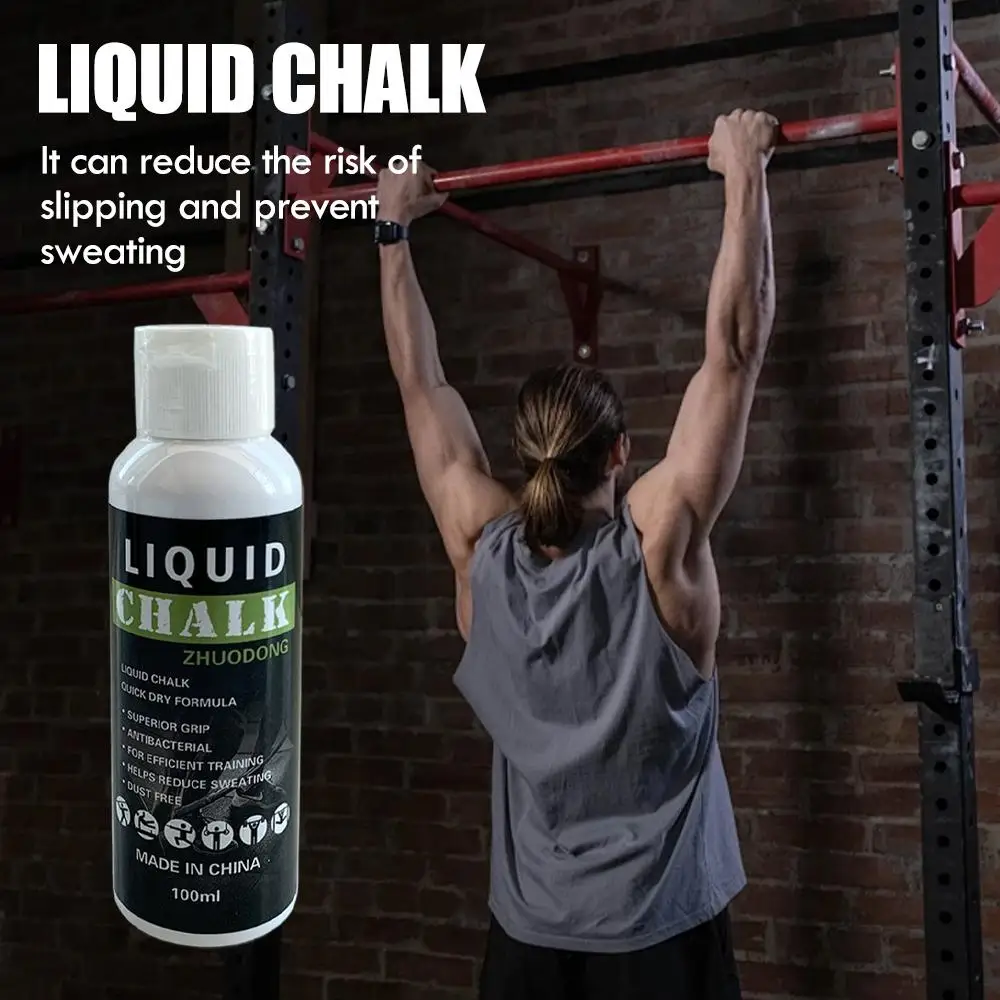 Liquid Chalk for Lifting, Non-Slip Liquid Magnesium Powder Grip for Weightlifting, Deadlifts, Pull-Ups, Rock Climbing & Gym