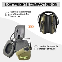 Casque de tir électronique tactique d'extérieur, anti-bruit actif, amplification du son, protection auditive 4