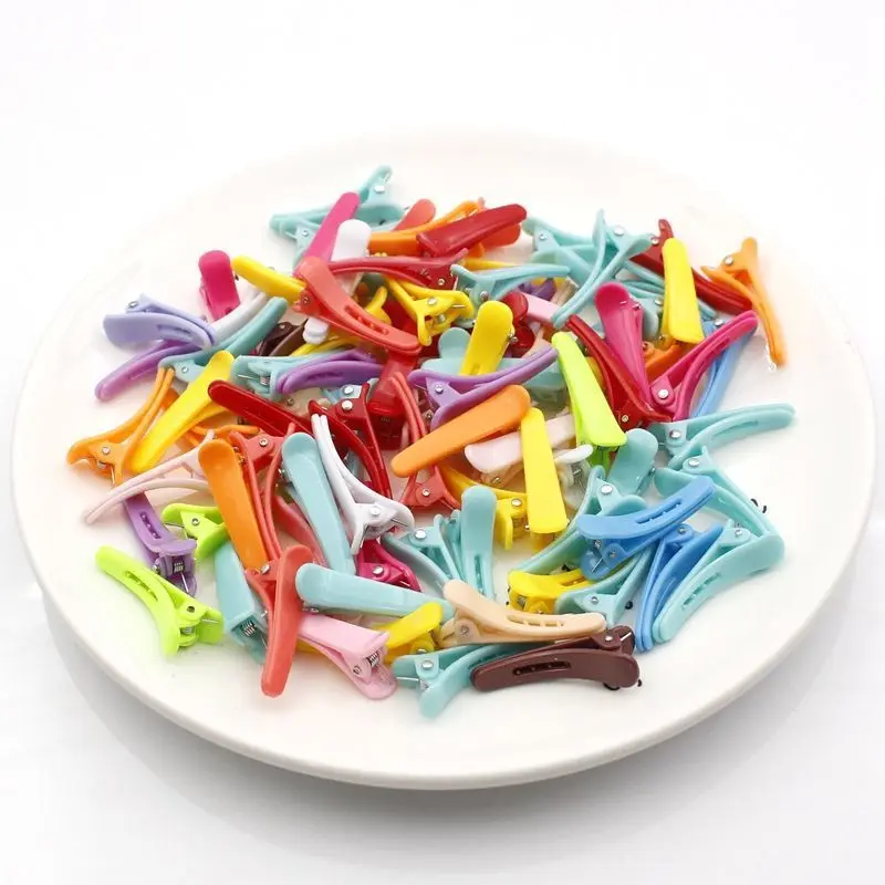 40Pcs/Lot DIY Hair Accessories 3.6cm Plastic Hair Clip Candy Color Hairpin Duckbill Barrette Bang Side Headdress Girls Ornaments