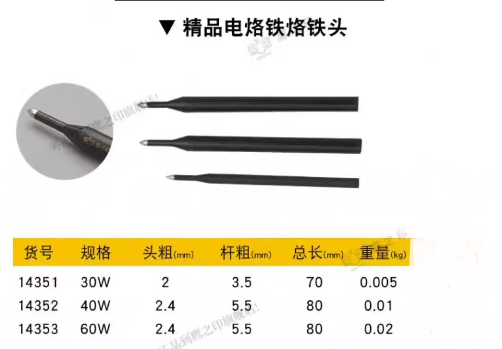 BESTIR Werkzeug Externe Heizung Lötspitze Elektrischer Lötkolben Heizelement 30W 40W 60W 80W 100W 200W 300W – Detail 2