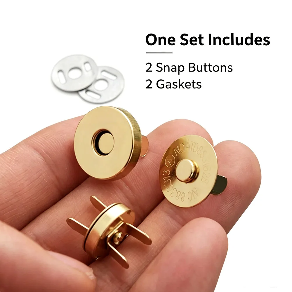 Strong Magnetic Snap Buttons, Magnetic Buttons, Double‑Sided Concealed Buttons, Handmade DIY Leather Hardware Accessories, No‑Se