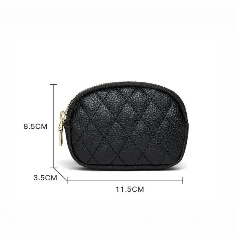 1 Stück Langlebige Doppelschichtige Münzbörse Tragbare Reißverschluss-Schlüsseltasche PU Multifunktionaler Mini-Kartenhalter – Detail 8