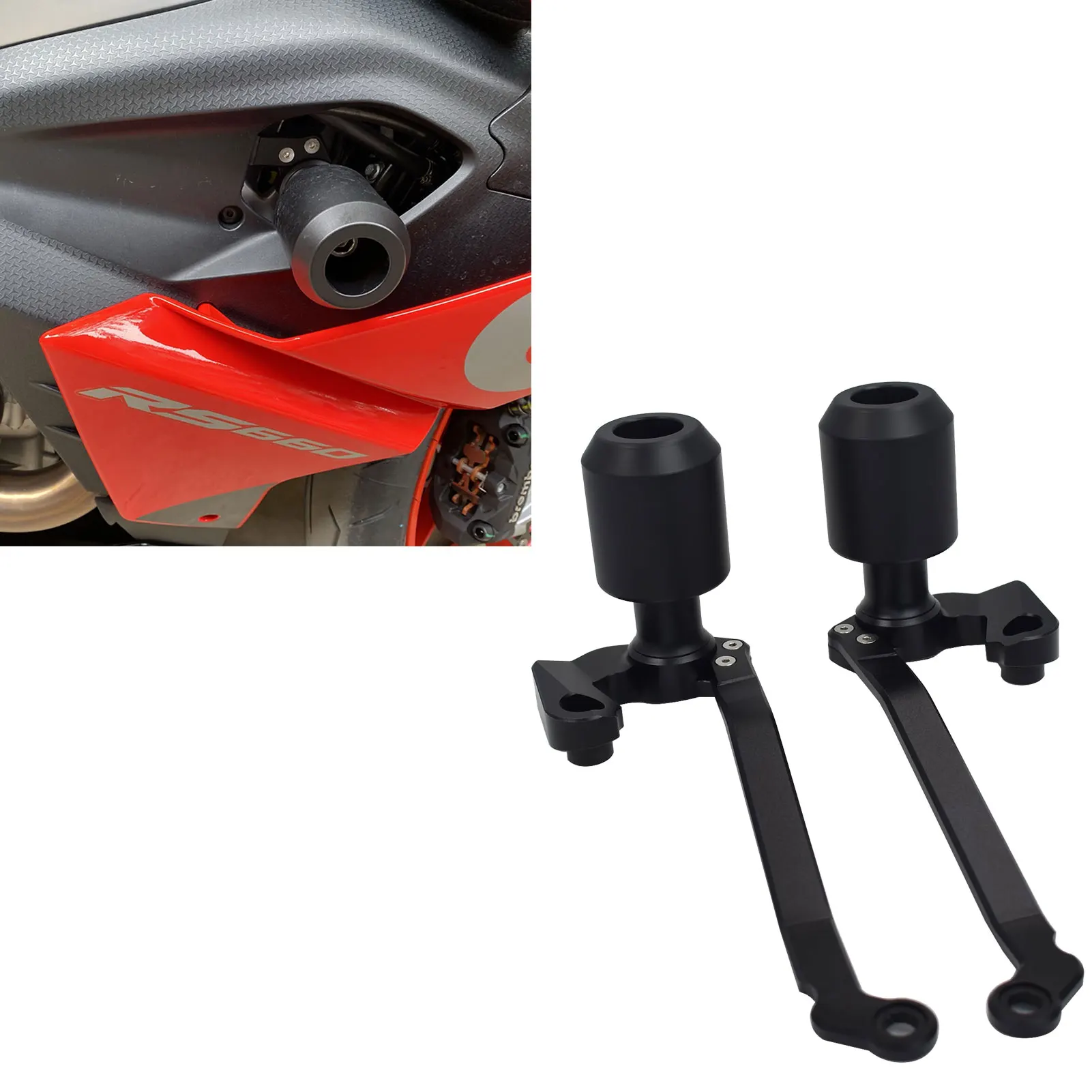 Motorcycle Frame Sliders Crash Protector For Aprilia RS660 Models from 2020-2022 Falling Protection Pad Accessories
