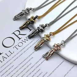 New Creative Couple Embrace Necklace Women's Fashion Collarbone Chain Passionate Couple Necklace Decoration Gift