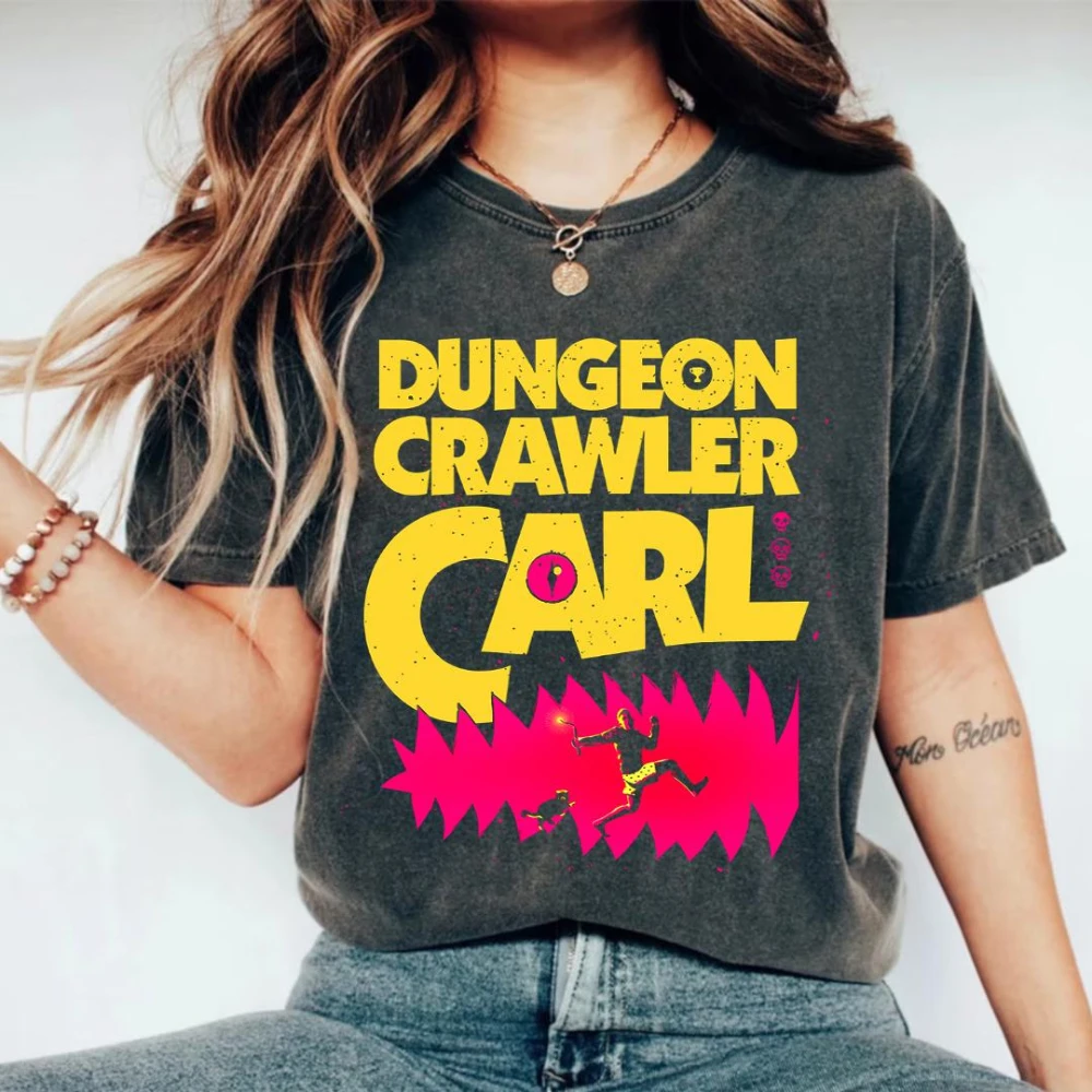 Dungeon Crawler Carl Shirt Sci-Fi Book Lover Tee Vintage Style Fashion Graphic Tee T-Shirt Gift for Women Man T-Shirt