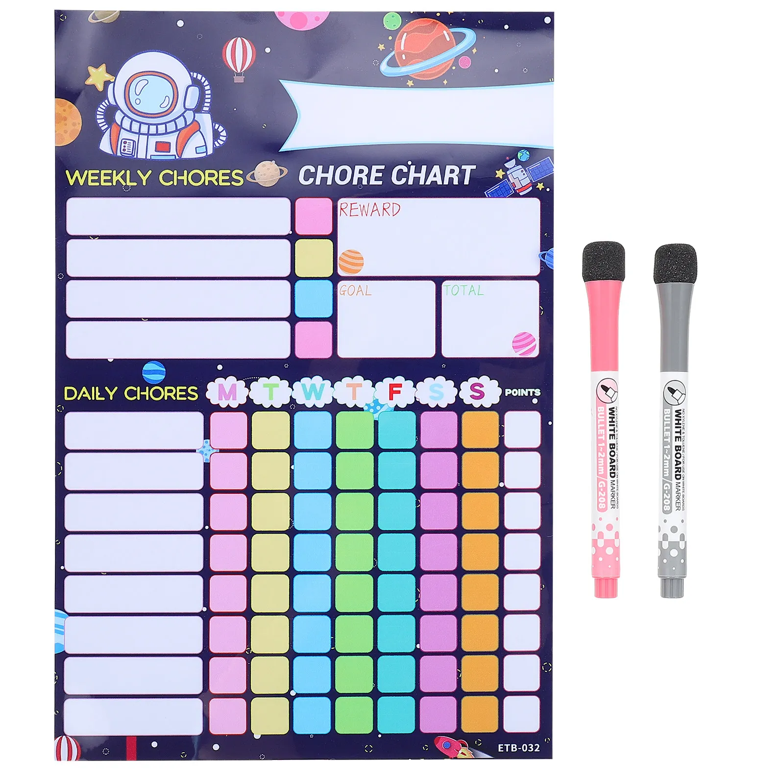 1Set Magnetic Chore Chart Rewards Hanging Household Behavior Chart Reusable Accessory Routine Practice