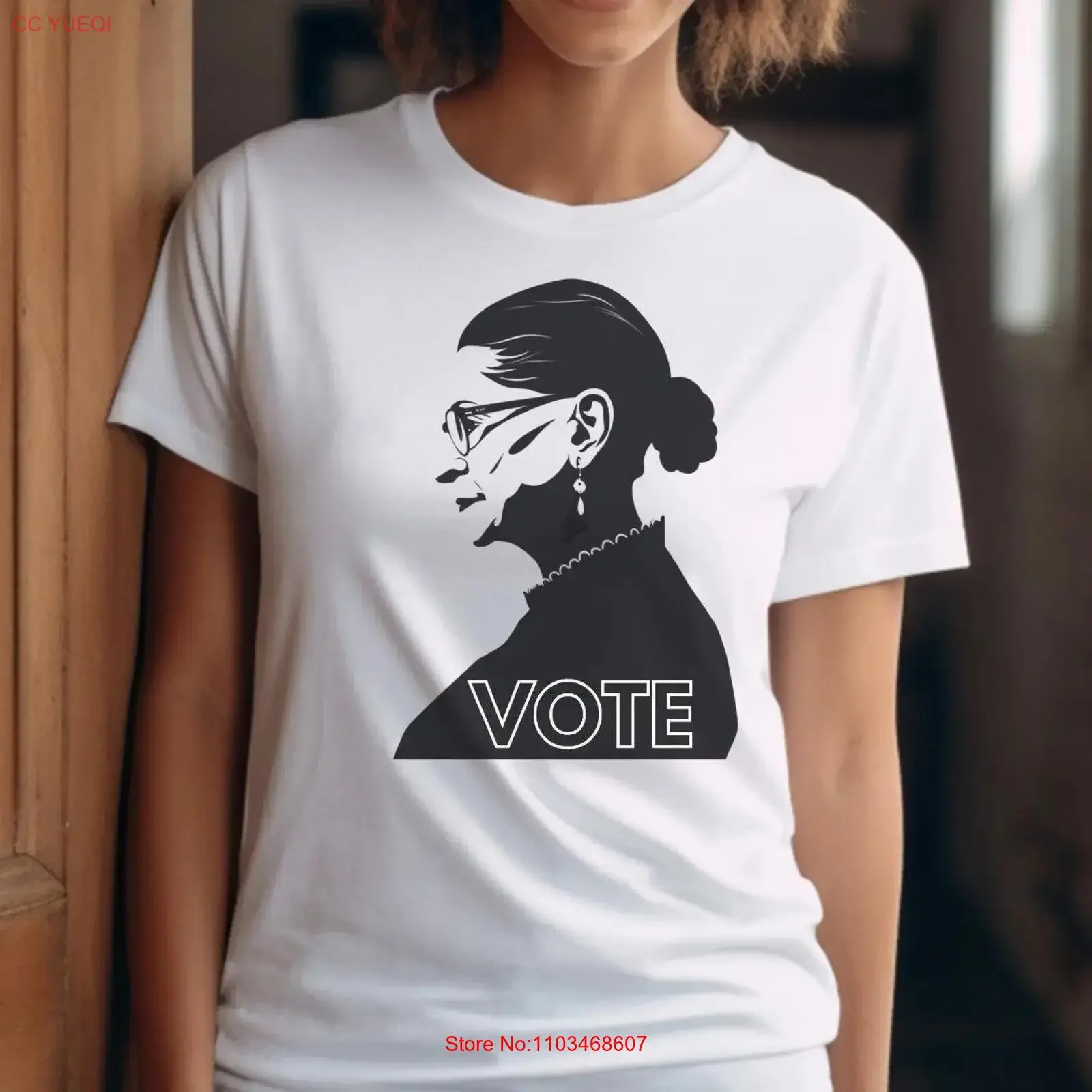 Vote t-shirt RBG féministe LGBTQ droits activisme politique égalité Ruth Bader Ginsburg vintage haut délavé pour un usage quotidien