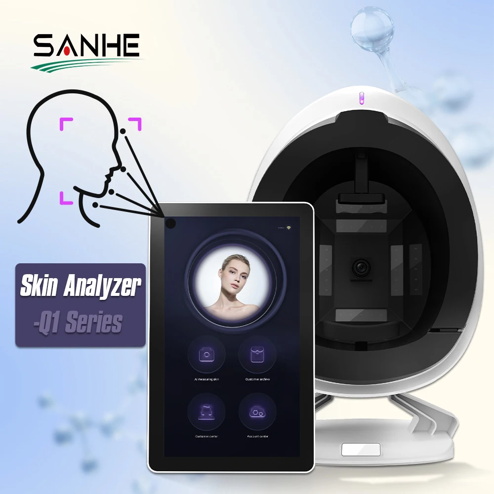 New Arrival Professional Portable Magic Mirror Facial Skin Analyzer Machine DIODE LASER Target Face for Home Use IT Plug