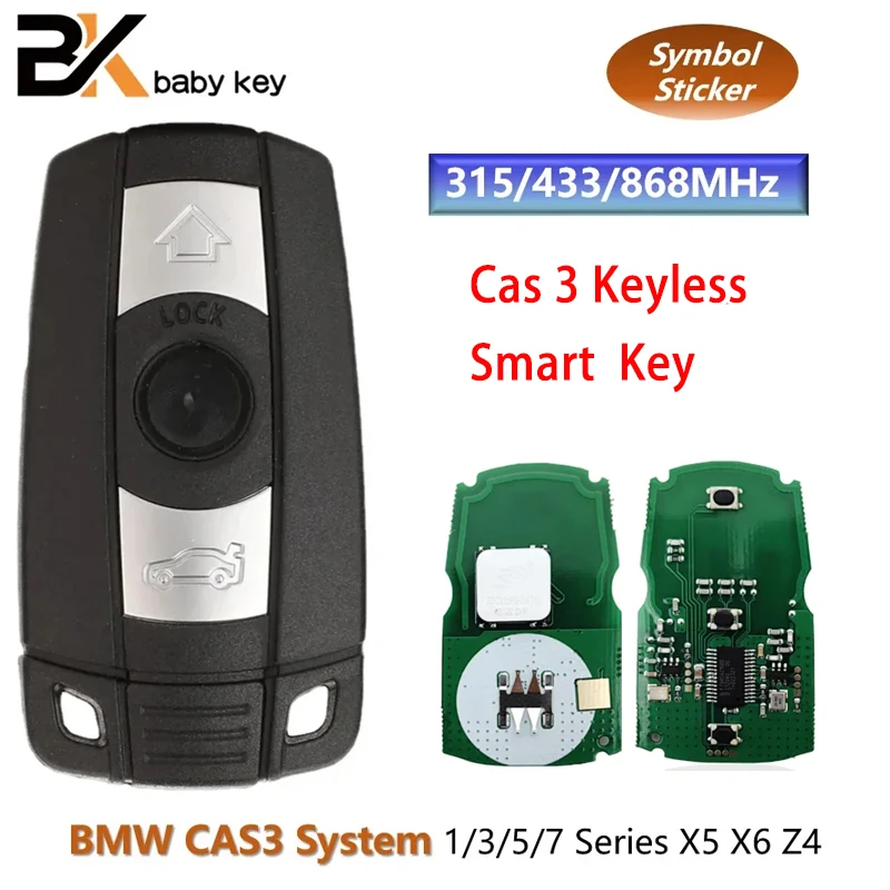 

BB Key Smart Key keyless for BMW CAS3System 1 3 5 7 Series X5 X6 Z4 315/433/868MHz ID46 Chip Remote Car Key