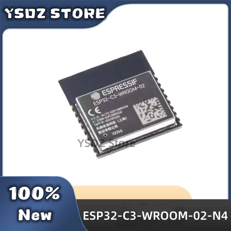 1~10PCS/LOT ESP32-C3-WROOM-02 ESP32-C3-WROOM-02-N4 2.4GHz ESP32 C3 WROOM 02 WiFi BLE5.0 Wireless Module in stock Fast Shipping