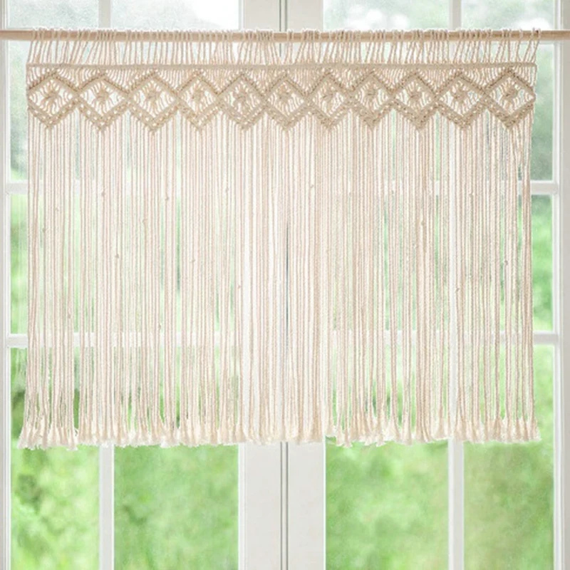 

Nordic Handmade Cotton Wall Hanging Tapestry Macrame Wedding Backdrop Curtain Bohemian Tassel Wall Art Boho Home Decor